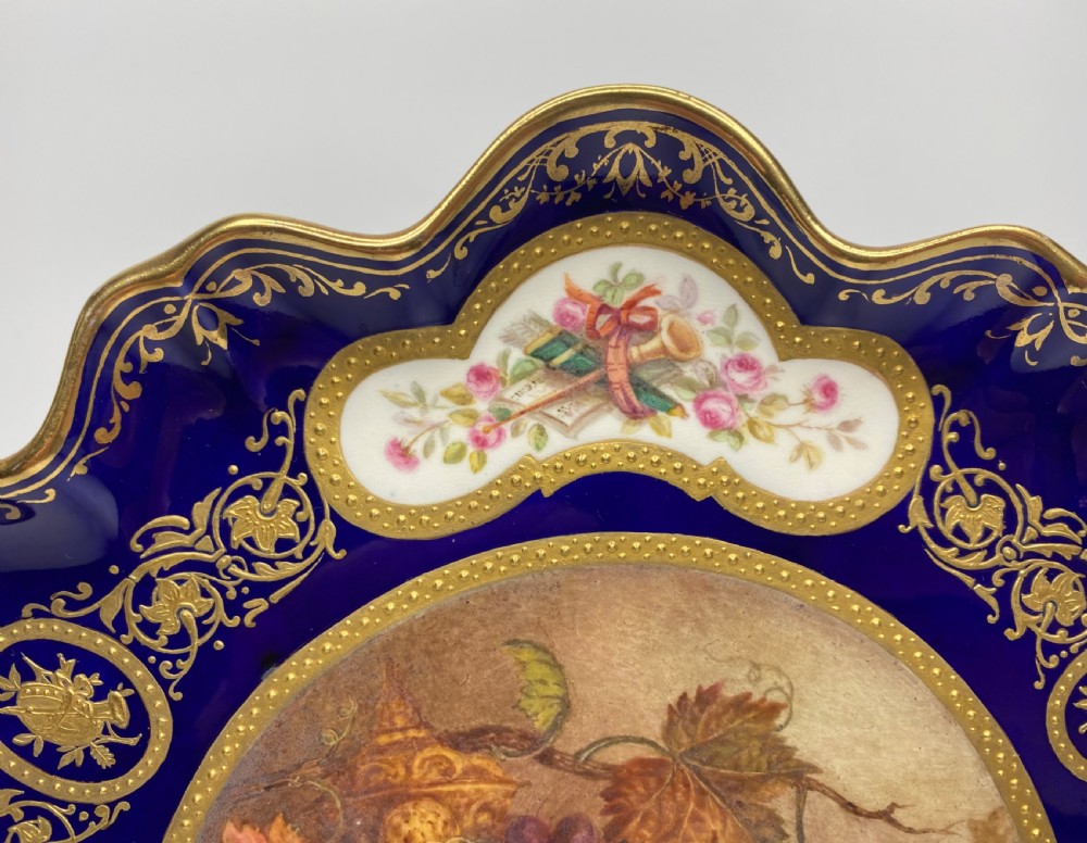 English porcelain plate, Fruit, by James Rouse jnr. c. 1880. View IV
