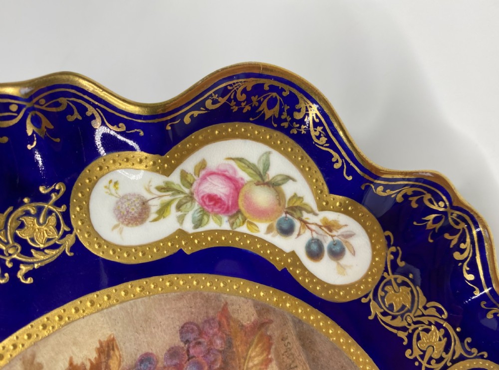 English porcelain plate, Fruit, by James Rouse jnr. c. 1880. View X