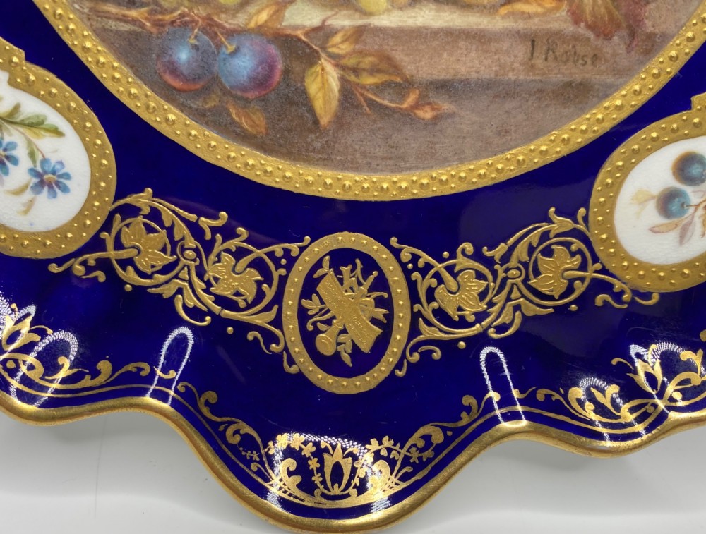 English porcelain plate, Fruit, by James Rouse jnr. c. 1880. View XI