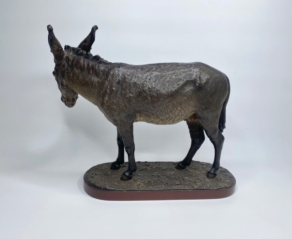Franz Bergman cold painted bronze Donkey, c. 1900. View III