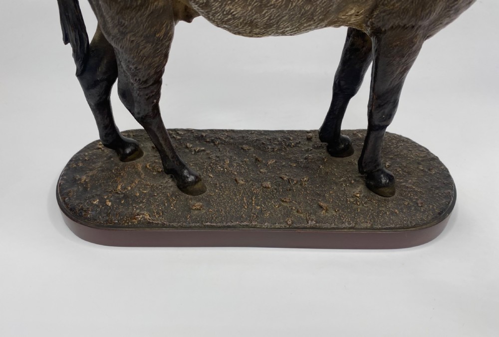Franz Bergman cold painted bronze Donkey, c. 1900. View VIII