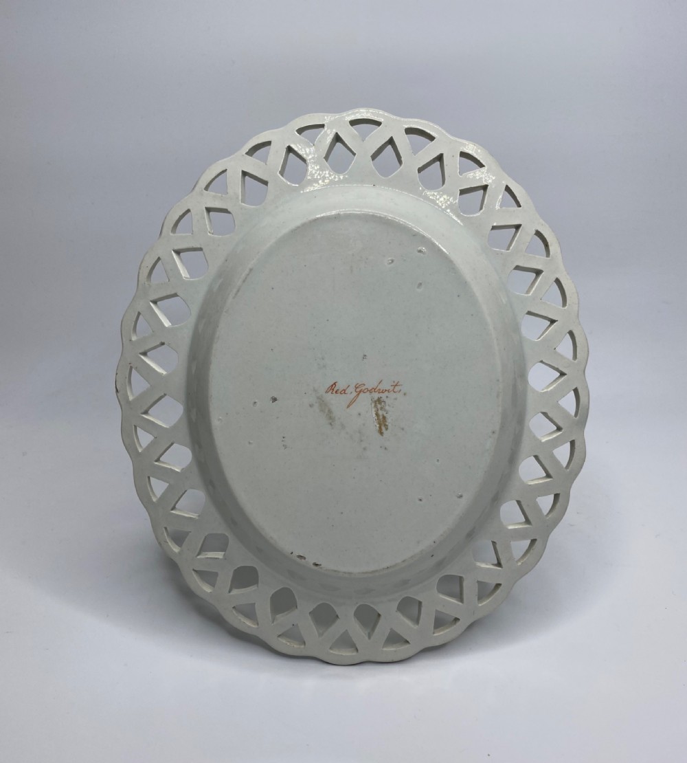Staffordshire ornithological dish Red Godwit, c. 1810. View V
