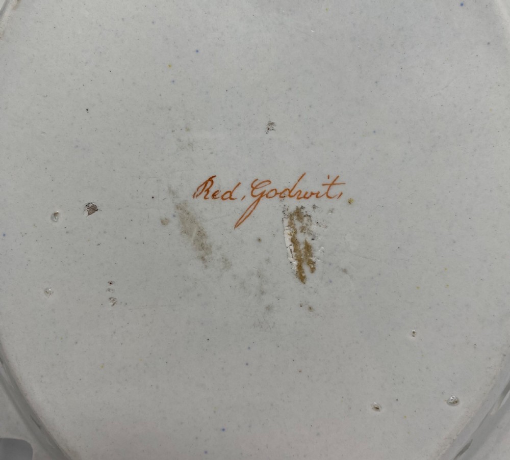 Staffordshire ornithological dish Red Godwit, c. 1810. View VI