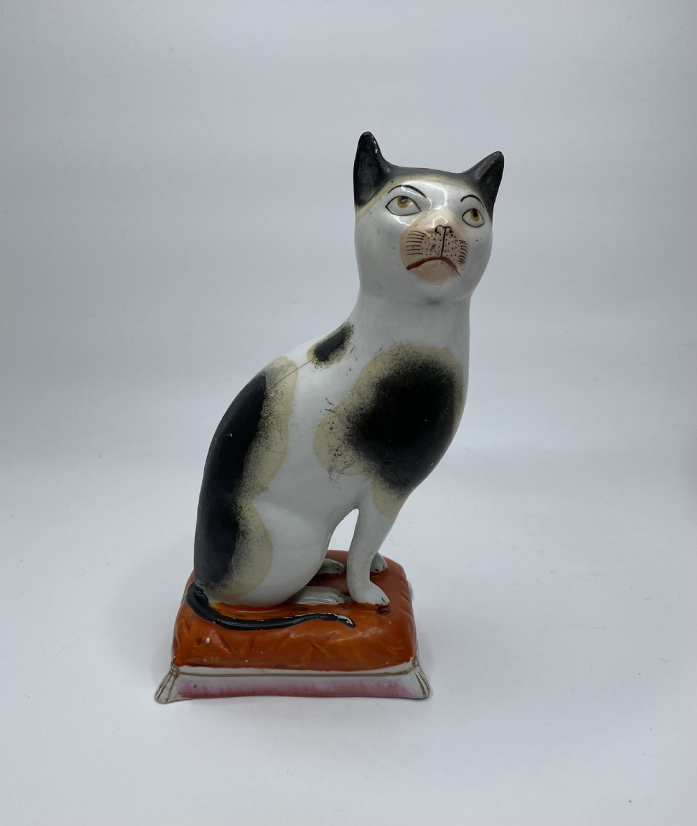 Rare original Staffordshire pottery cats, c. 1850. View II