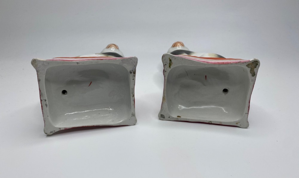Rare original Staffordshire pottery cats, c. 1850. View X