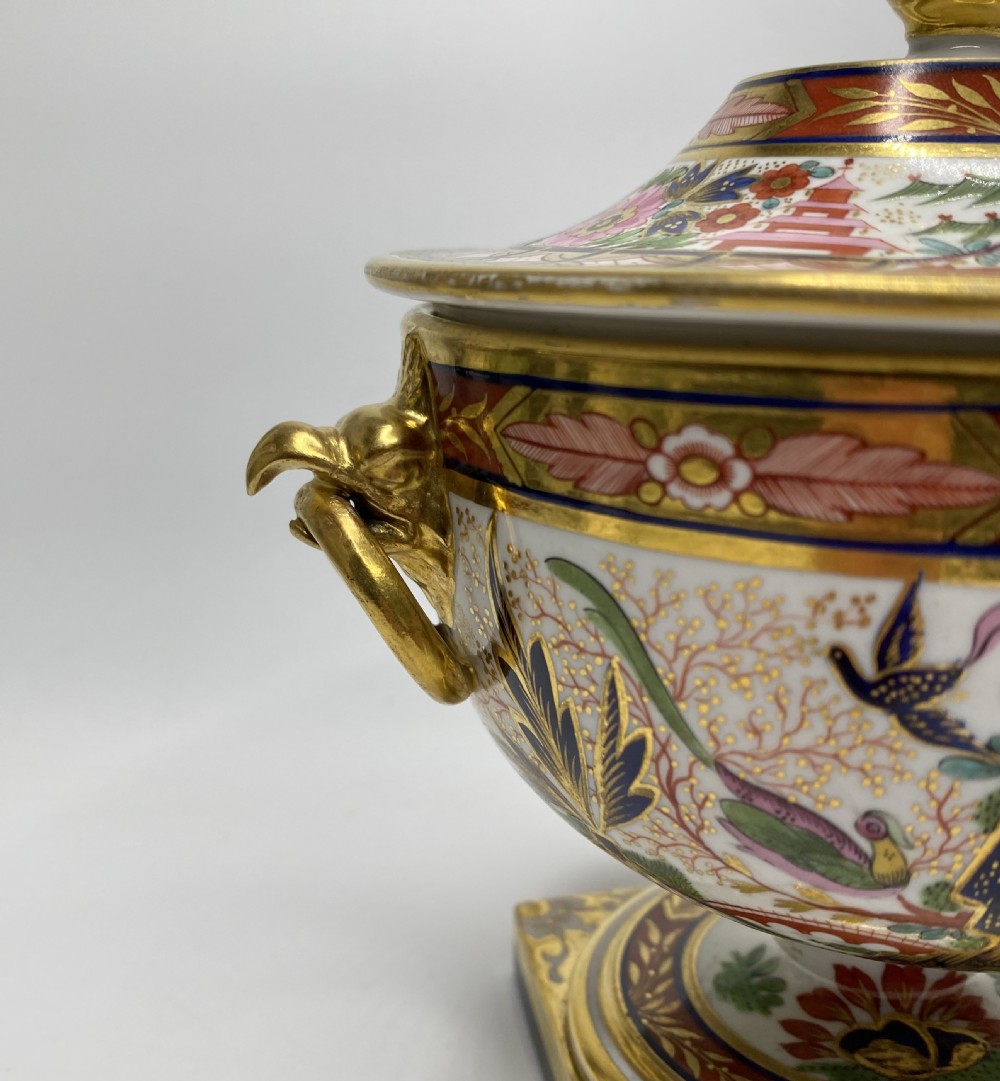 BFB Worcester porcelain sauce tureens & covers, c. 1810. View IX