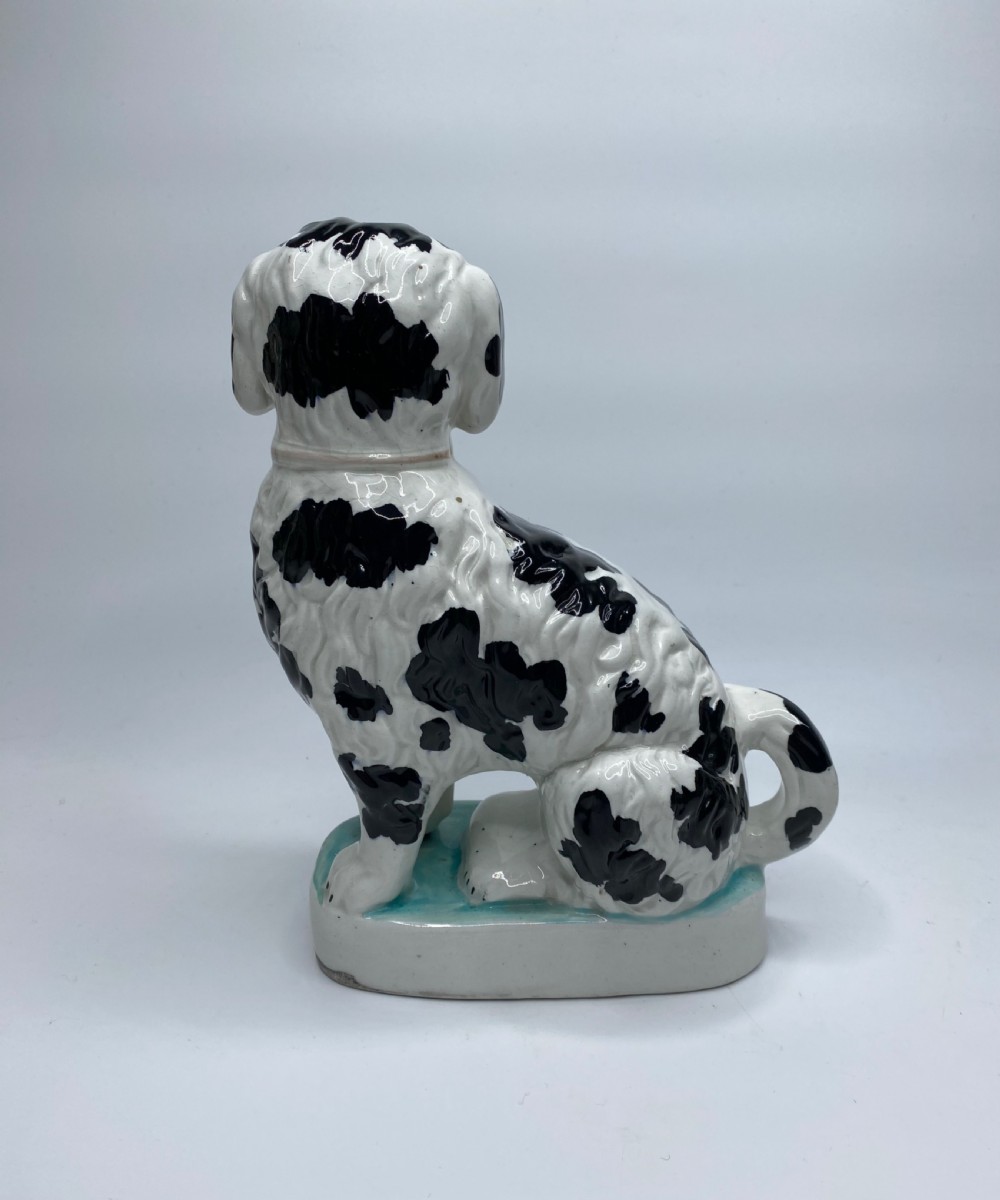 Pair Staffordshire Pipe Smoking dogs, c. 1850. View VI