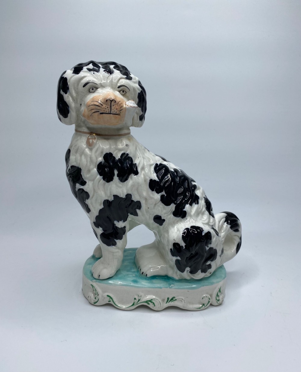 Pair Staffordshire Pipe Smoking dogs, c. 1850. View VIII