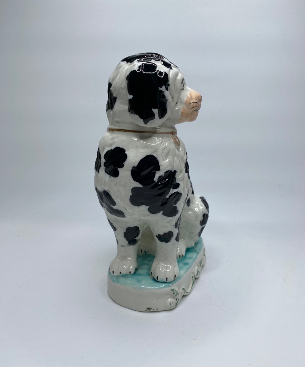 Pair Staffordshire Pipe Smoking dogs, c. 1850. View X