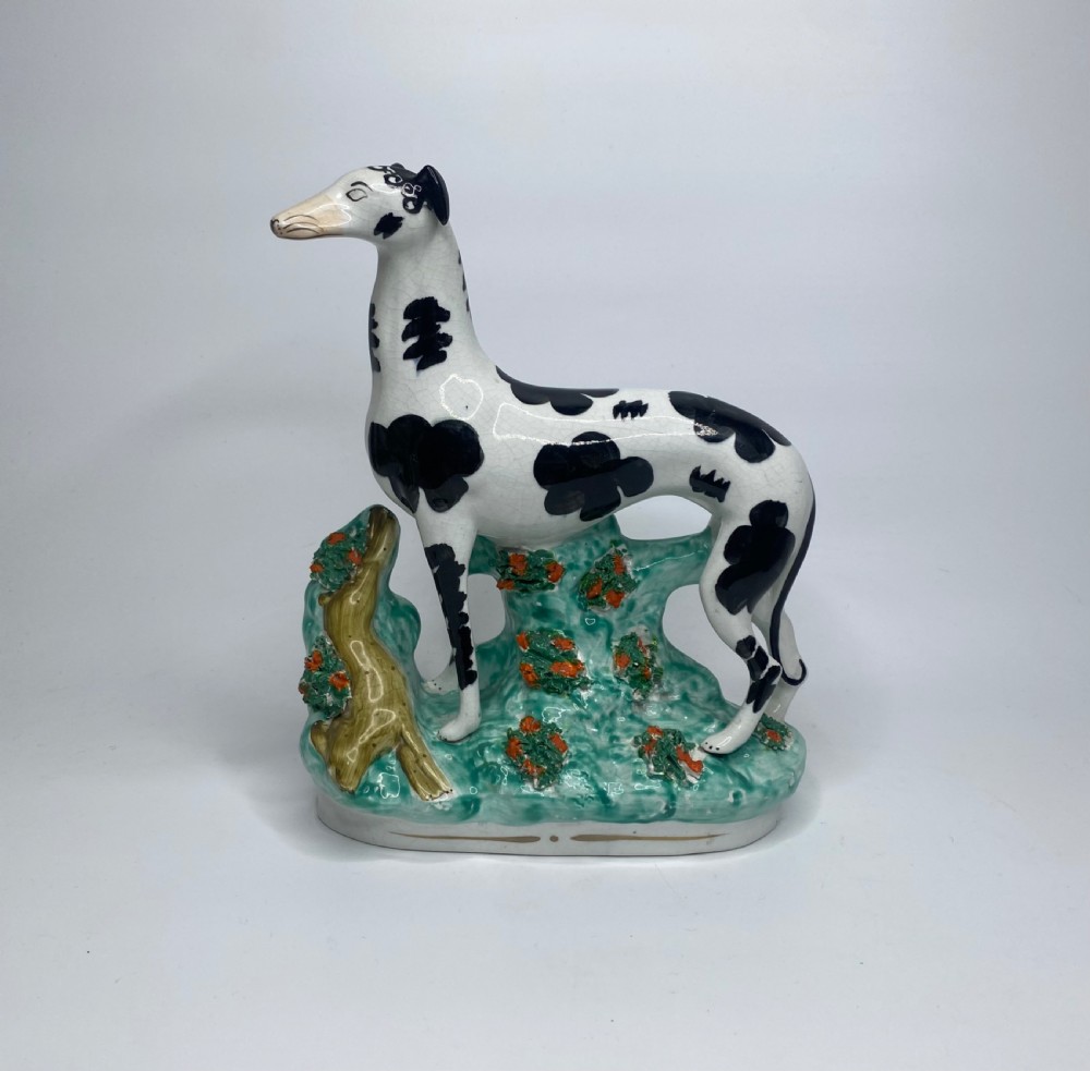 Staffordshire pottery Greyhounds, c. 1850. View IV