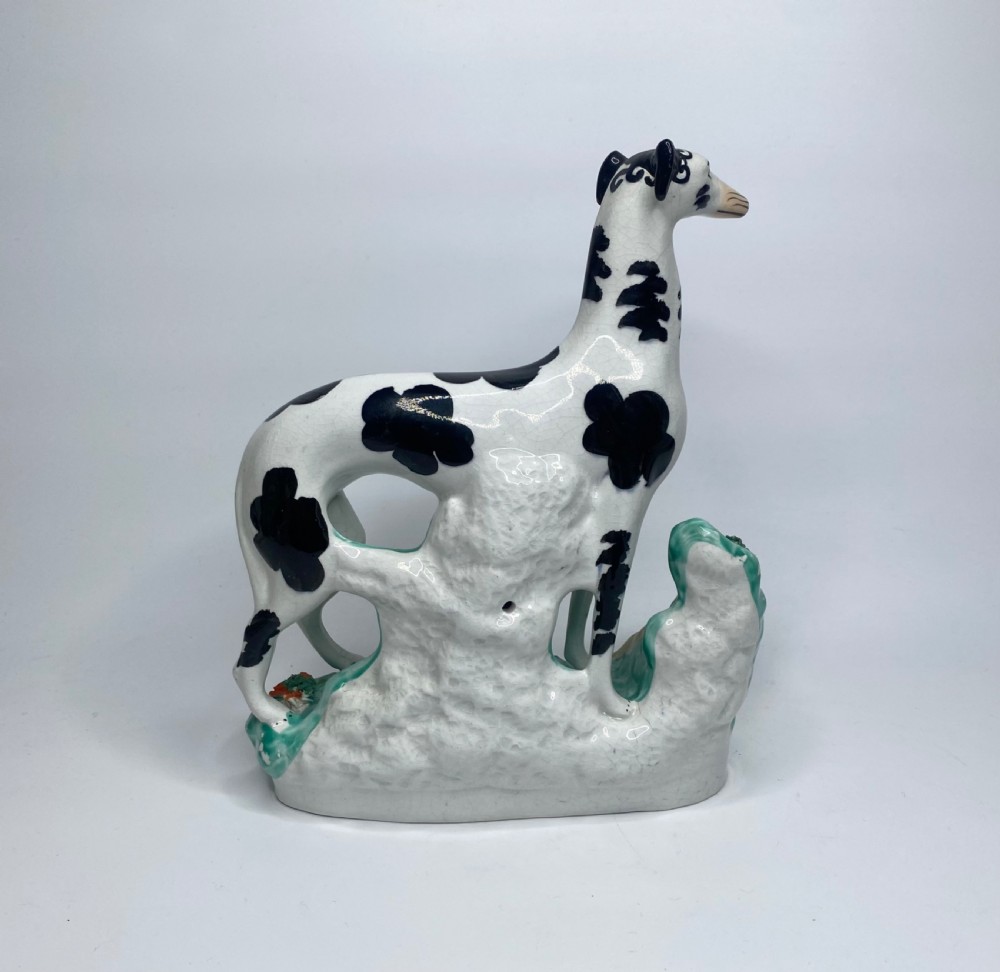 Staffordshire pottery Greyhounds, c. 1850. View VI