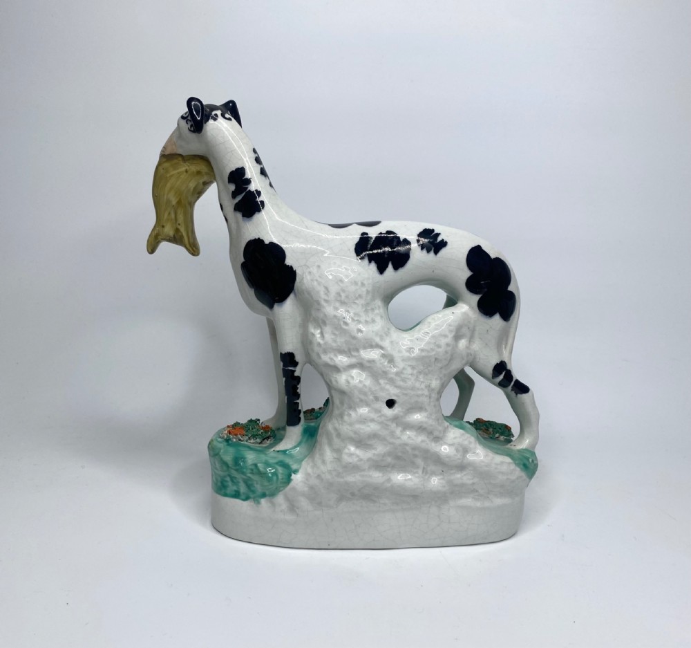 Staffordshire pottery Greyhounds, c. 1850. View IX