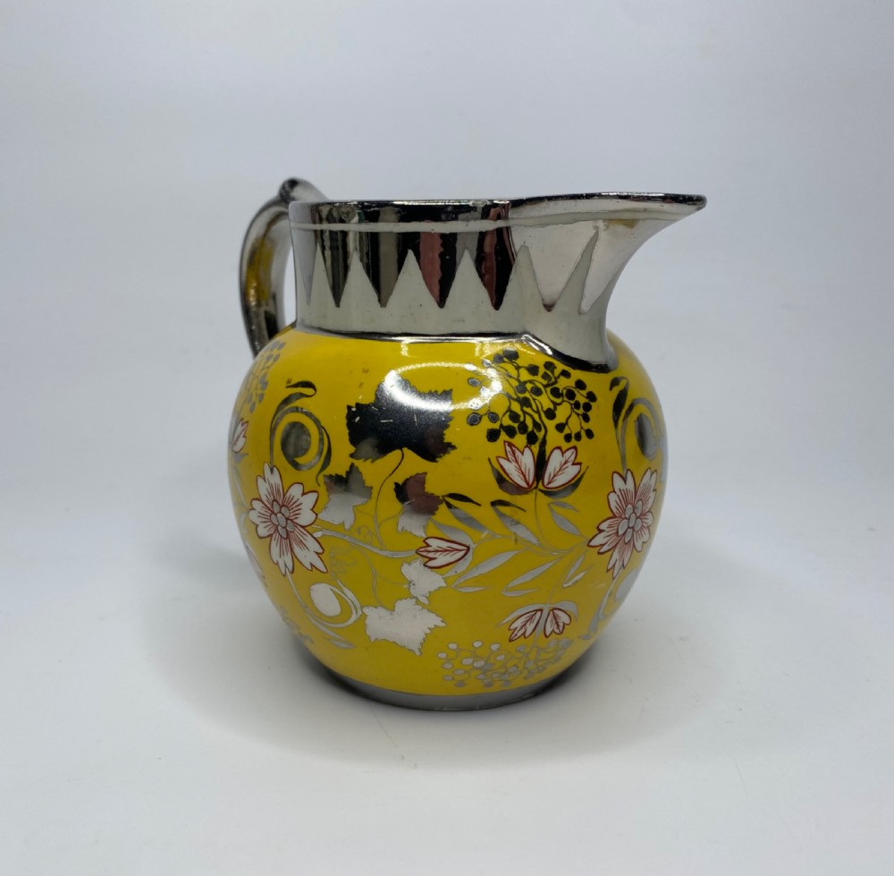 English pottery Canary Yellow silver lustre jug, c. 1820. View III