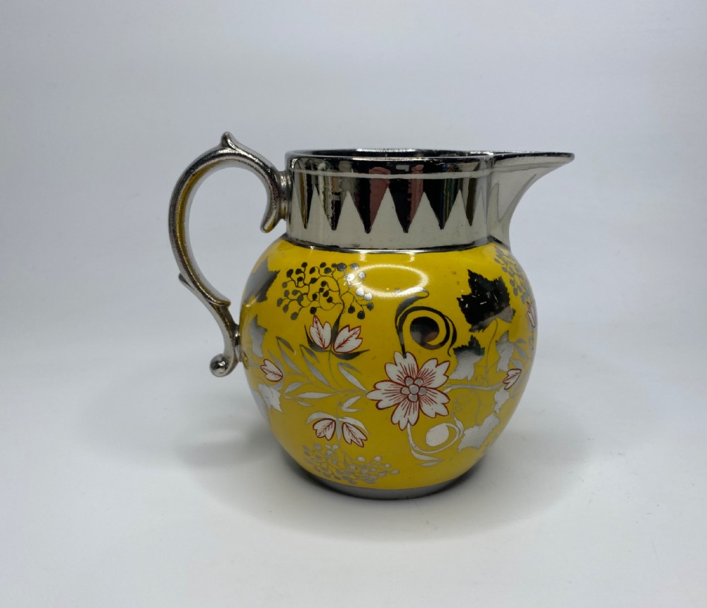 English pottery Canary Yellow silver lustre jug, c. 1820. View IV