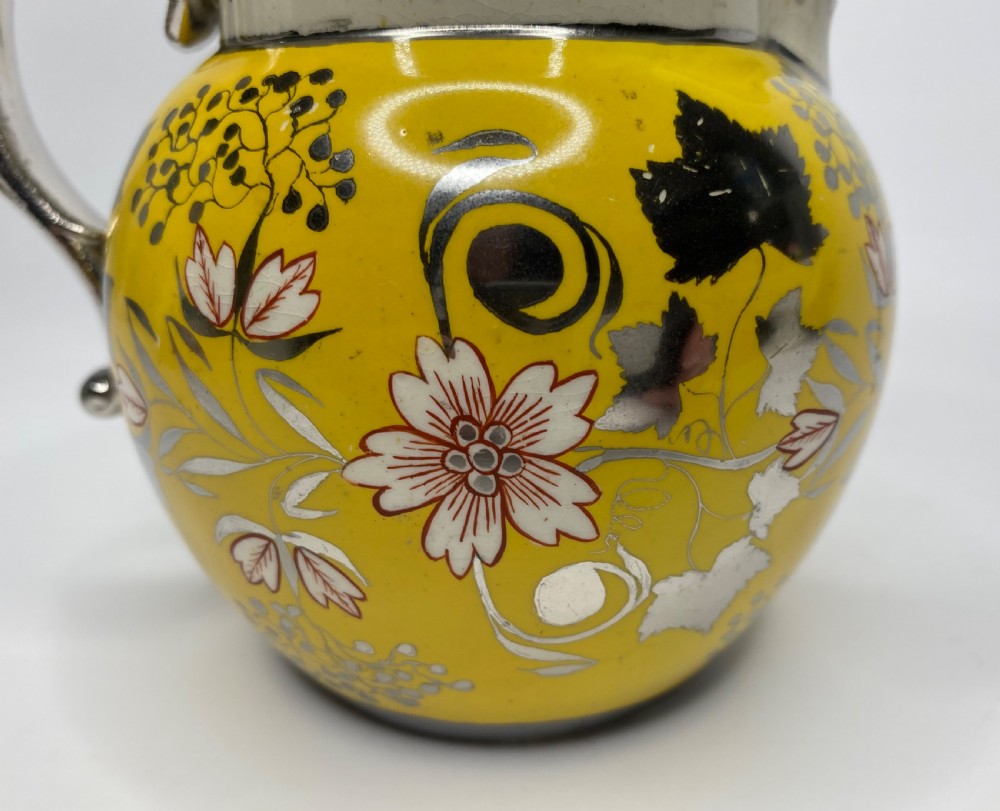 English pottery Canary Yellow silver lustre jug, c. 1820. View VIII