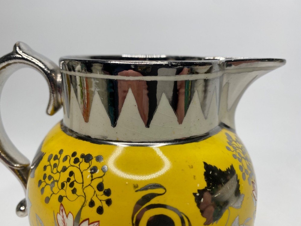 English pottery Canary Yellow silver lustre jug, c. 1820. View IX