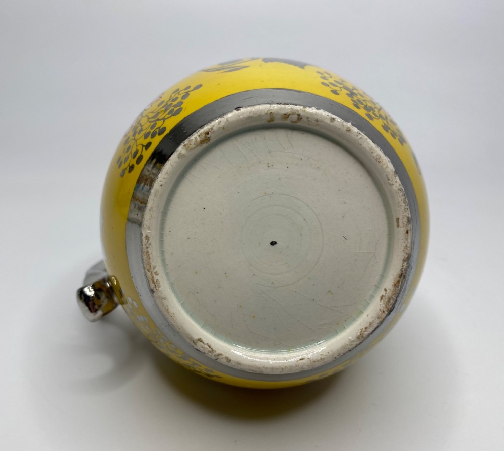 English pottery Canary Yellow silver lustre jug, c. 1820. View XI