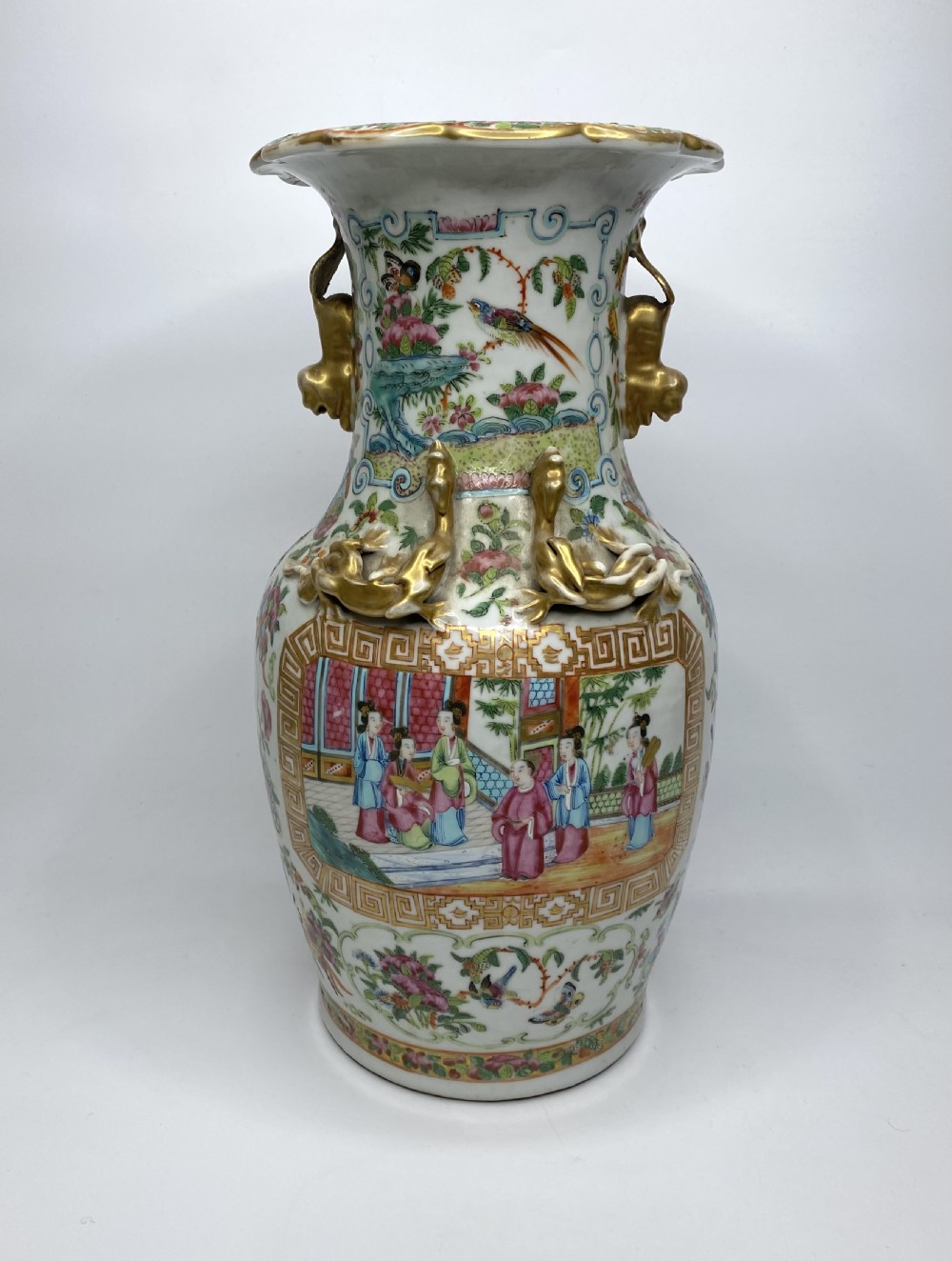 Cantonese porcelain vase, China, c. 1870, Qing Dynasty.