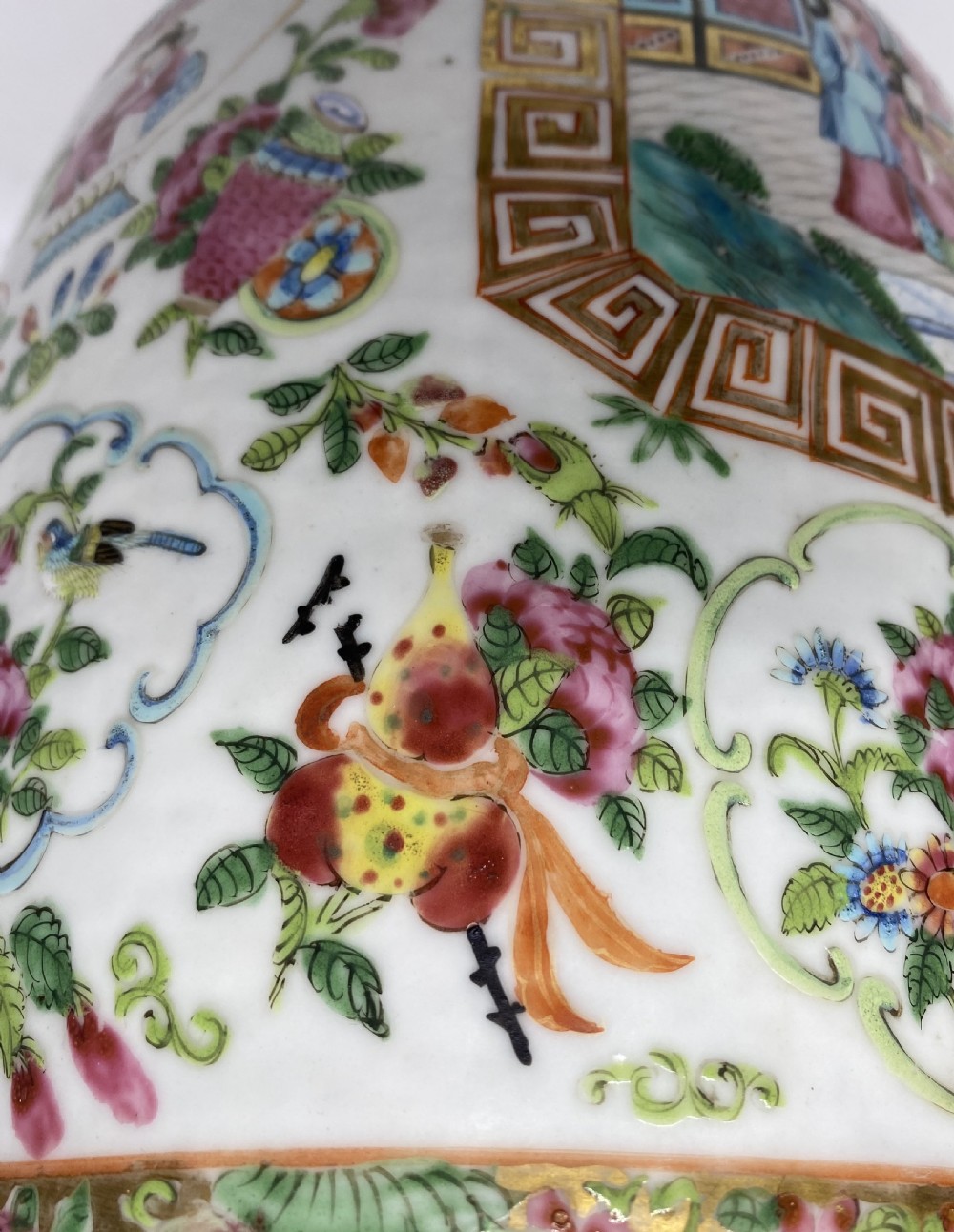 Cantonese porcelain vase, China, c. 1870, Qing Dynasty. View XIII