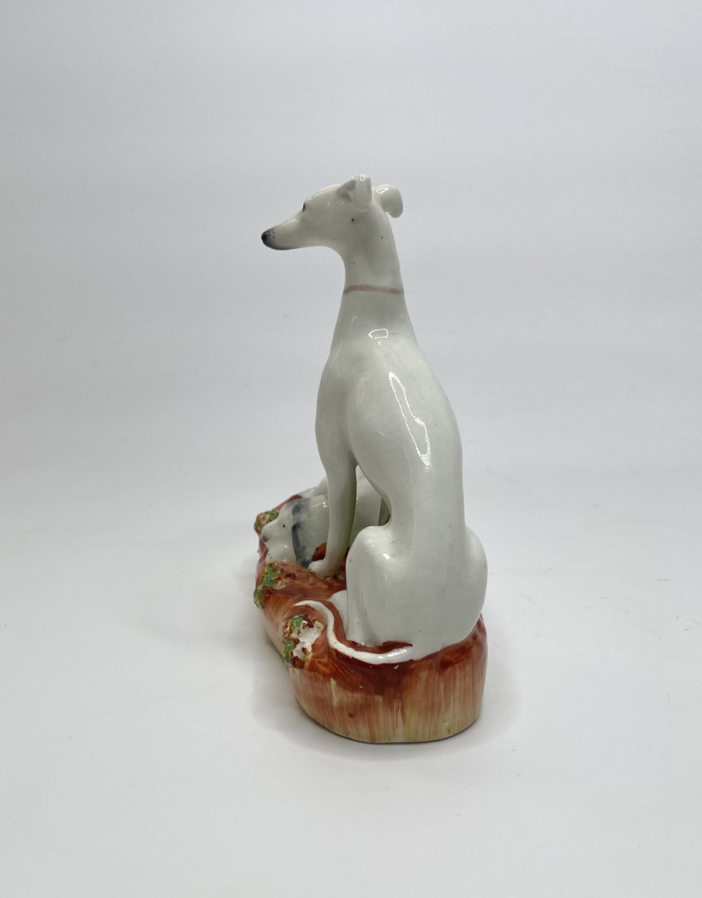 Staffordshire pottery Greyhound & Harrier, c. 1850. View II