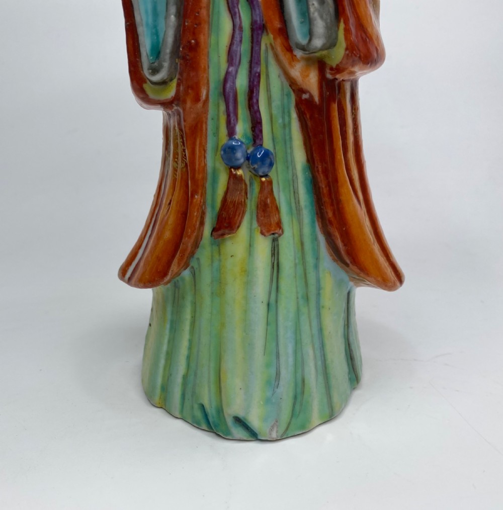 Pair Chinese porcelain candlesticks, c. 1760. Qianlong Period. View VII