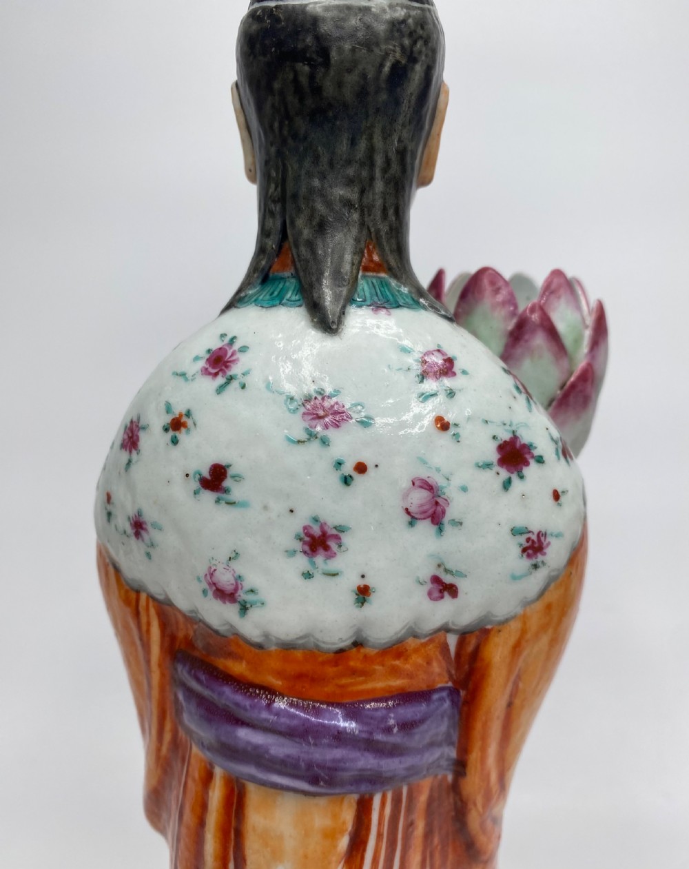 Pair Chinese porcelain candlesticks, c. 1760. Qianlong Period. View IX