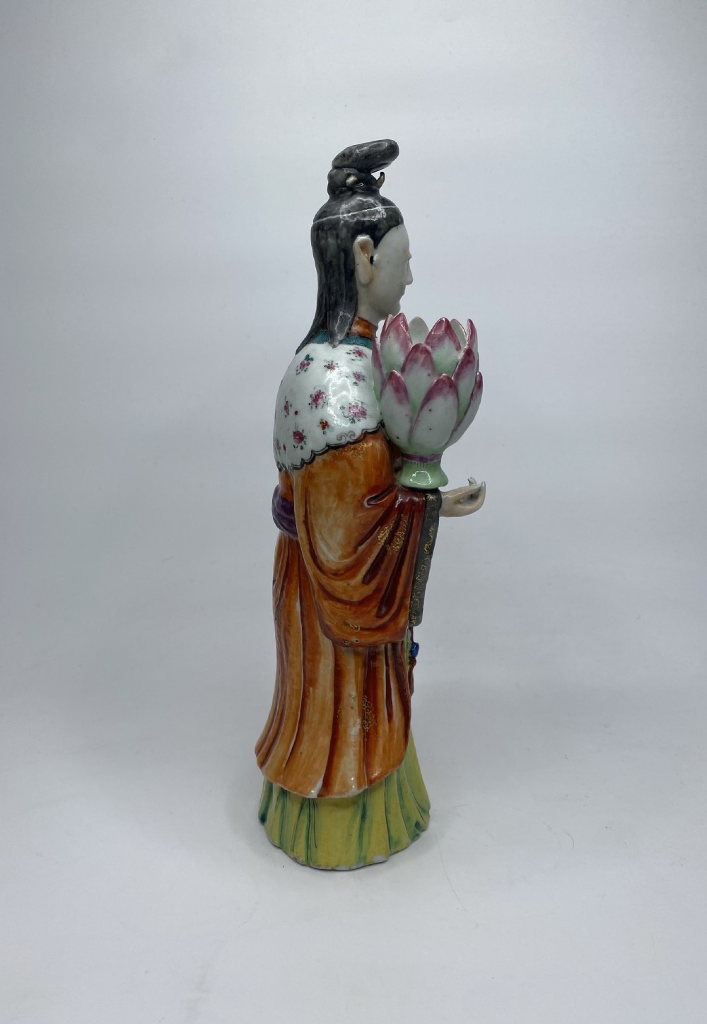 Pair Chinese porcelain candlesticks, c. 1760. Qianlong Period. View XVI