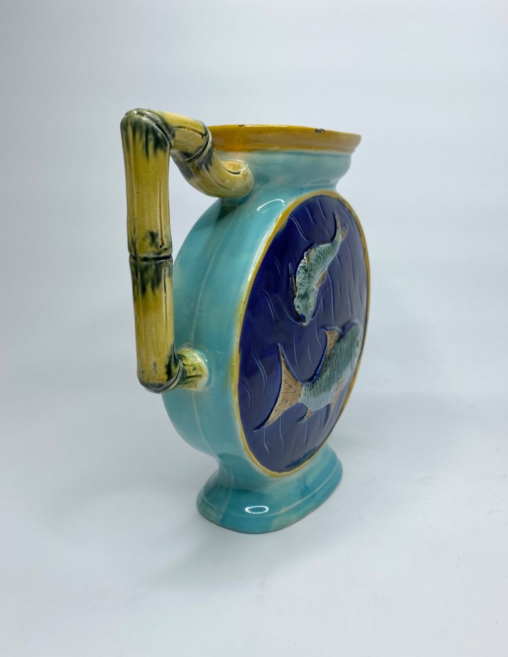 Joseph Holdcroft majolica jug, c. 1870. View VI
