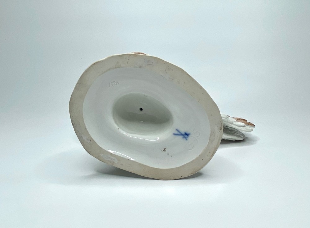 Pair Meissen porcelain covered and hen, c. 1920. View XIX