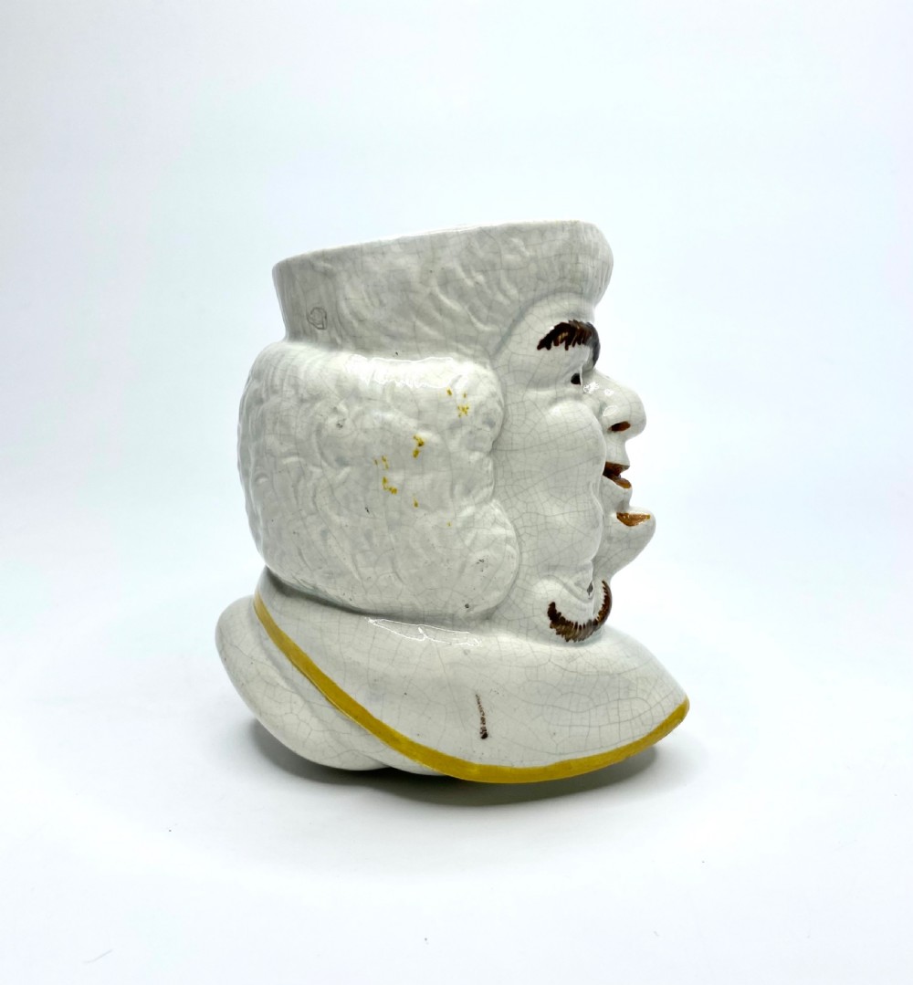 Yorkshire Prattware stirrup cup ‘Vicar & Moses’, c. 1830. View VI