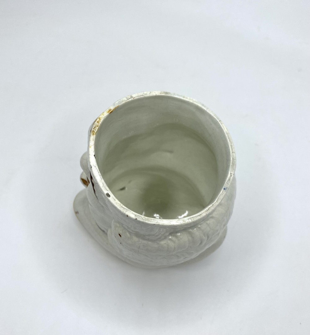 Yorkshire Prattware stirrup cup ‘Vicar & Moses’, c. 1830. View VIII