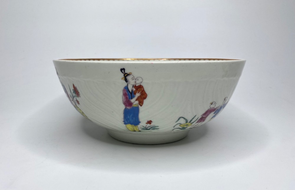 Worcester porcelain ‘Monkey in a tree’ pattern bowl, c. 1770. View II