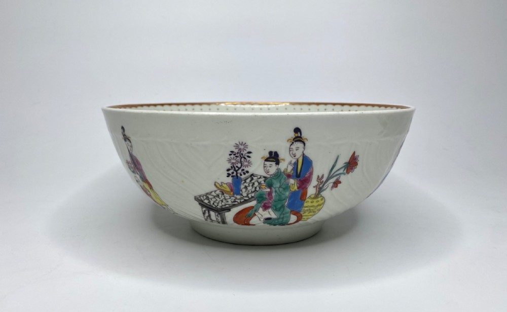 Worcester porcelain ‘Monkey in a tree’ pattern bowl, c. 1770. View III