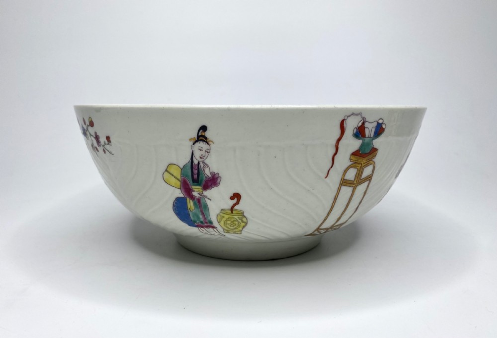Worcester porcelain ‘Monkey in a tree’ pattern bowl, c. 1770. View VI