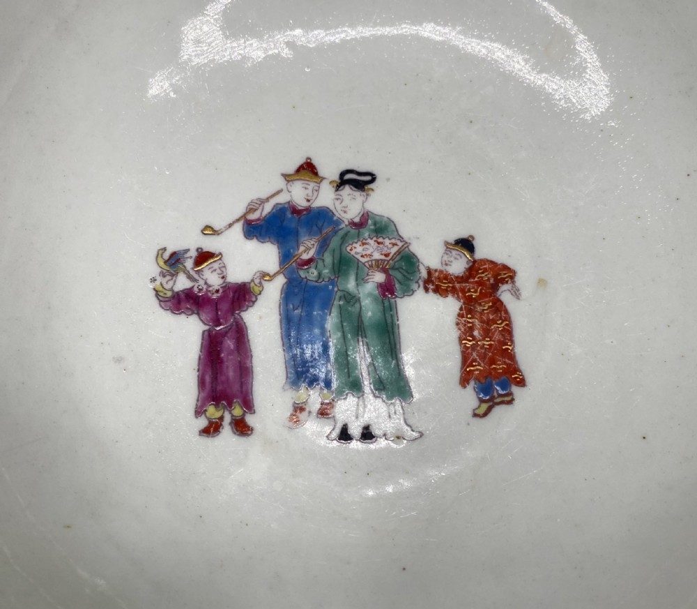 Worcester porcelain ‘Monkey in a tree’ pattern bowl, c. 1770. View IX
