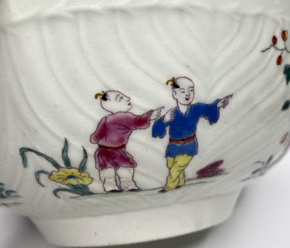 Worcester porcelain ‘Monkey in a tree’ pattern bowl, c. 1770. View XVII