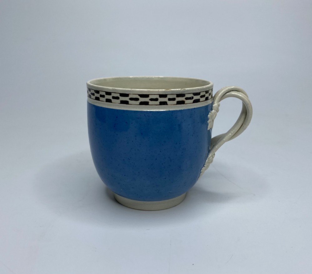 Leeds Pottery banded cup and saucer, c. 1790. View VIII