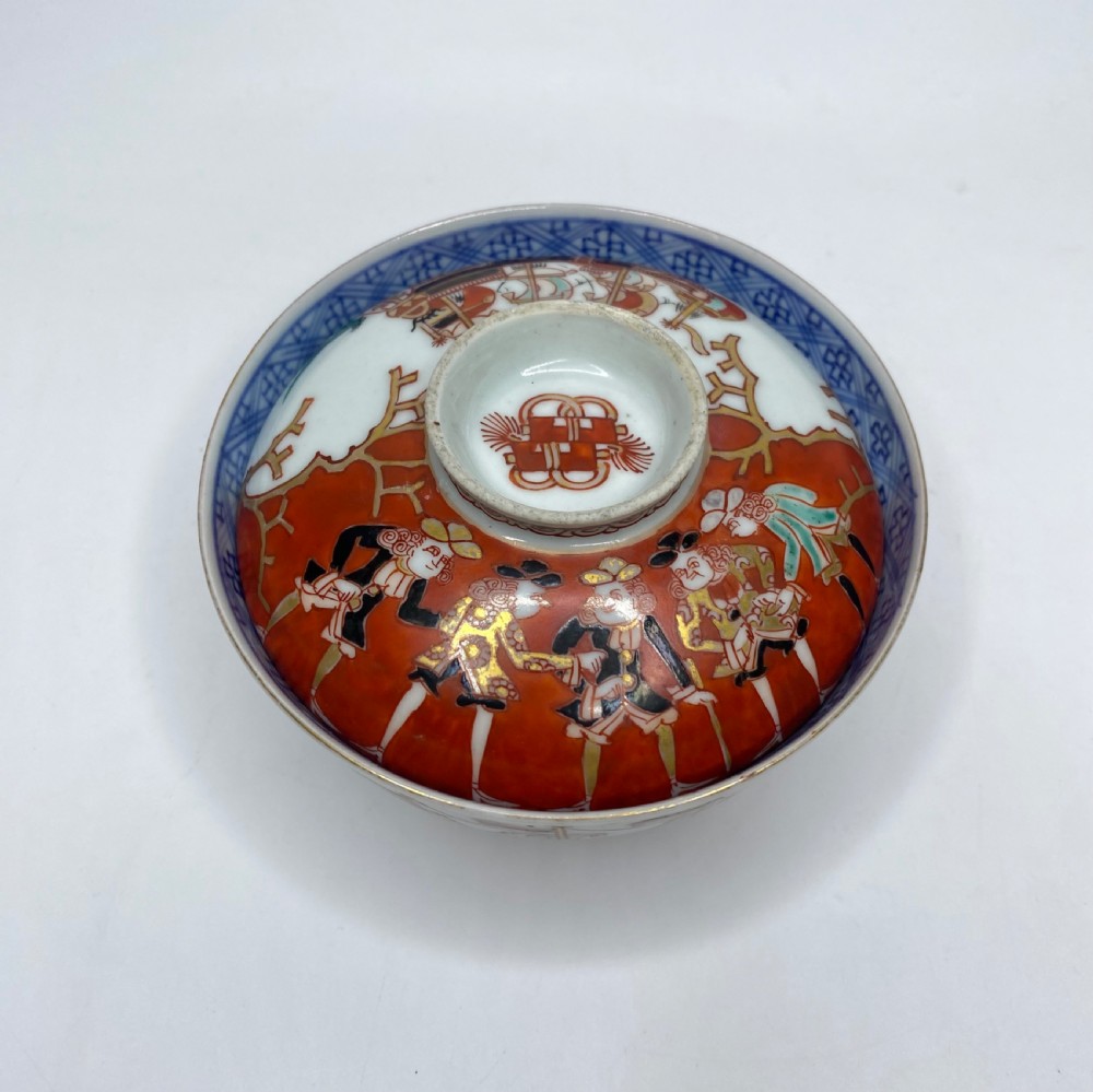 Imari ‘Black Ship’ bowl & cover, Meiji Period. View II