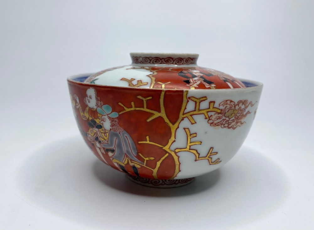 Imari ‘Black Ship’ bowl & cover, Meiji Period. View VII