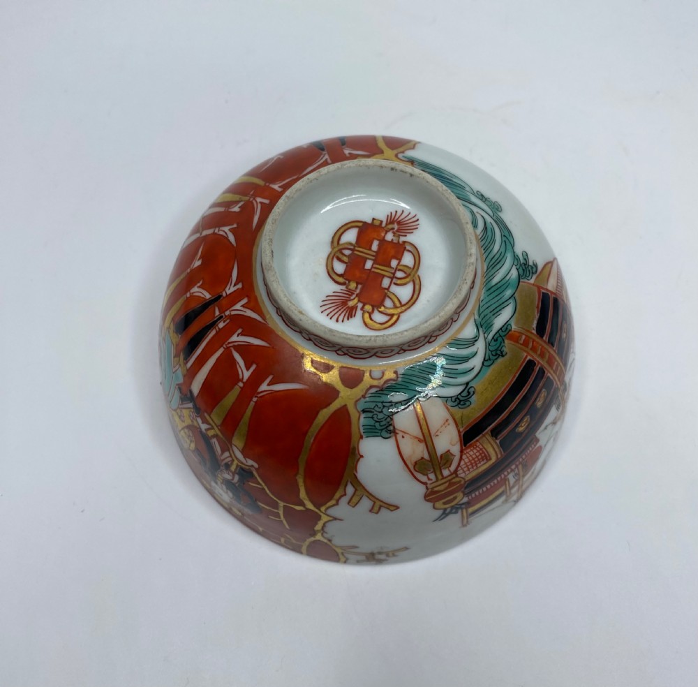 Imari ‘Black Ship’ bowl & cover, Meiji Period. View VIII