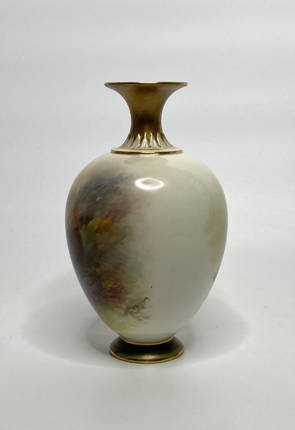 Royal Worcester vase, Highland Cattle, Harry Stinton, d. 1905. View II