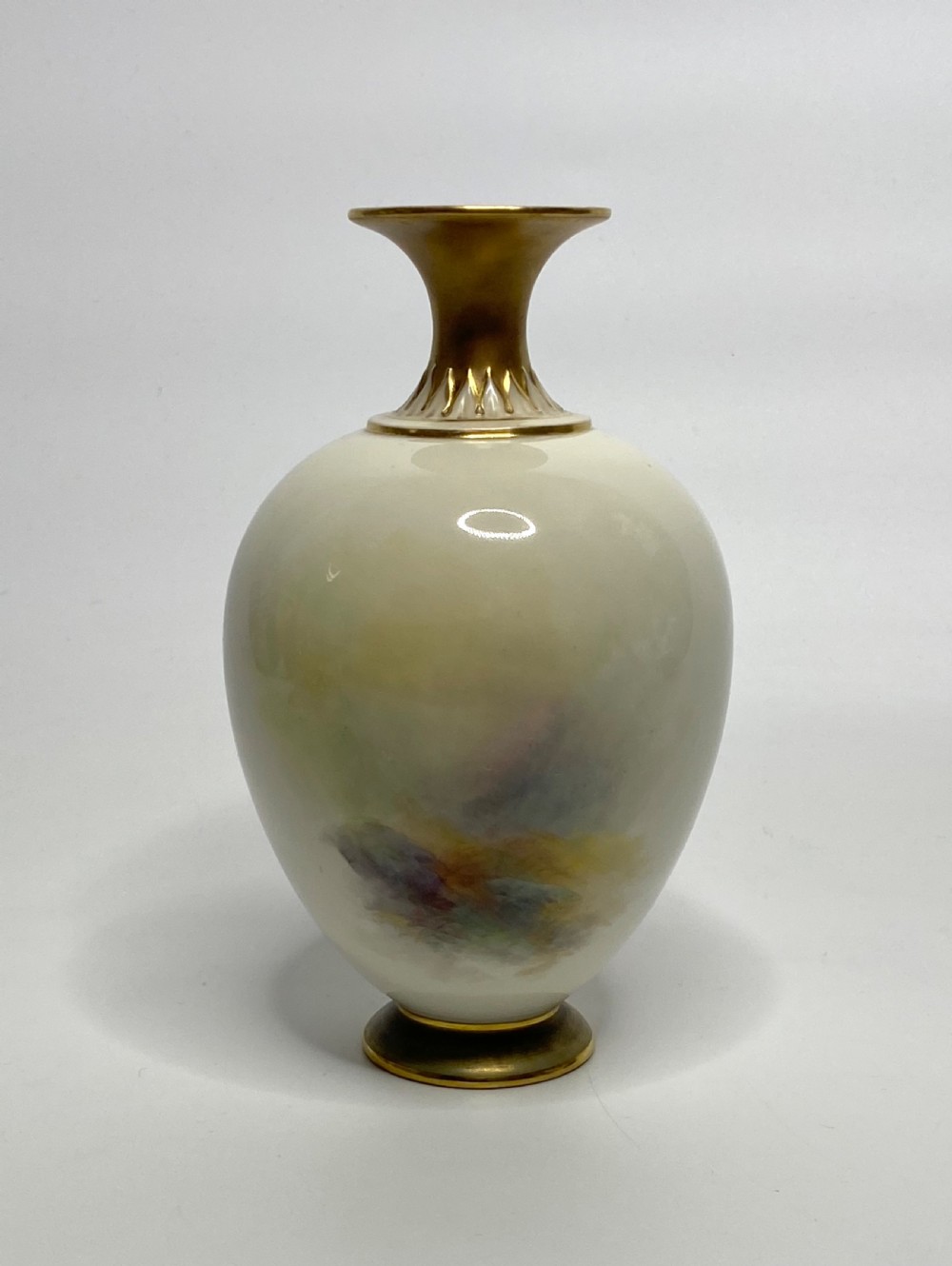 Royal Worcester vase, Highland Cattle, Harry Stinton, d. 1905. View III