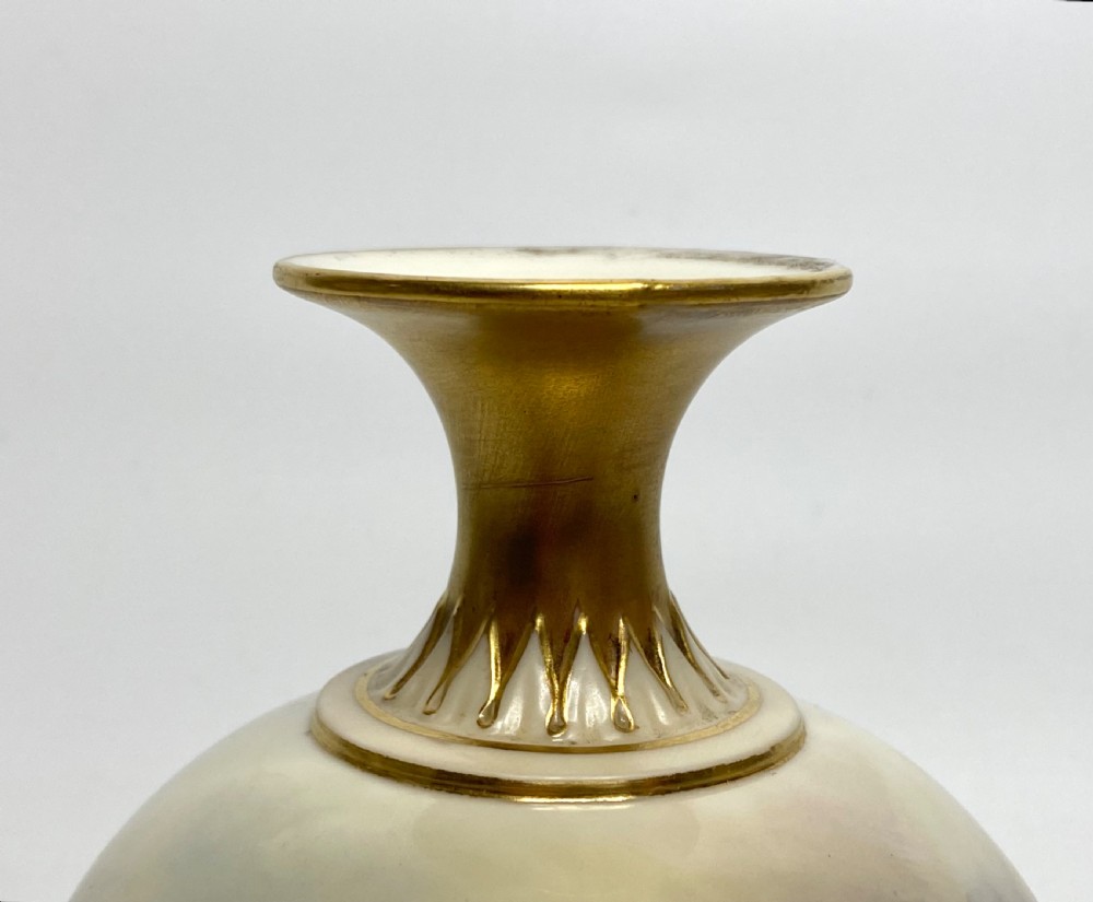 Royal Worcester vase, Highland Cattle, Harry Stinton, d. 1905. View V