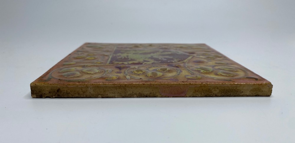 Pilkington Lancastrian Heraldic lustre tile, c. 1910. View V