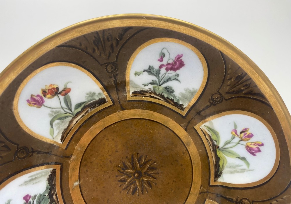 Paris porcelain coffee can & saucer, c. 1810. View II