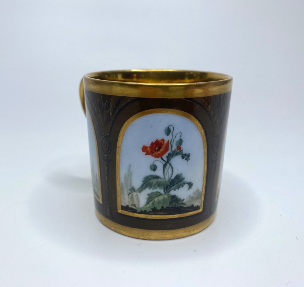 Paris porcelain coffee can & saucer, c. 1810. View XI