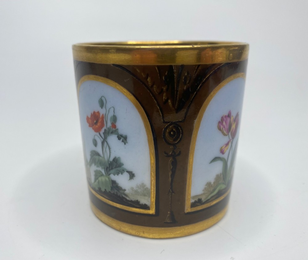 Paris porcelain coffee can & saucer, c. 1810. View XIII