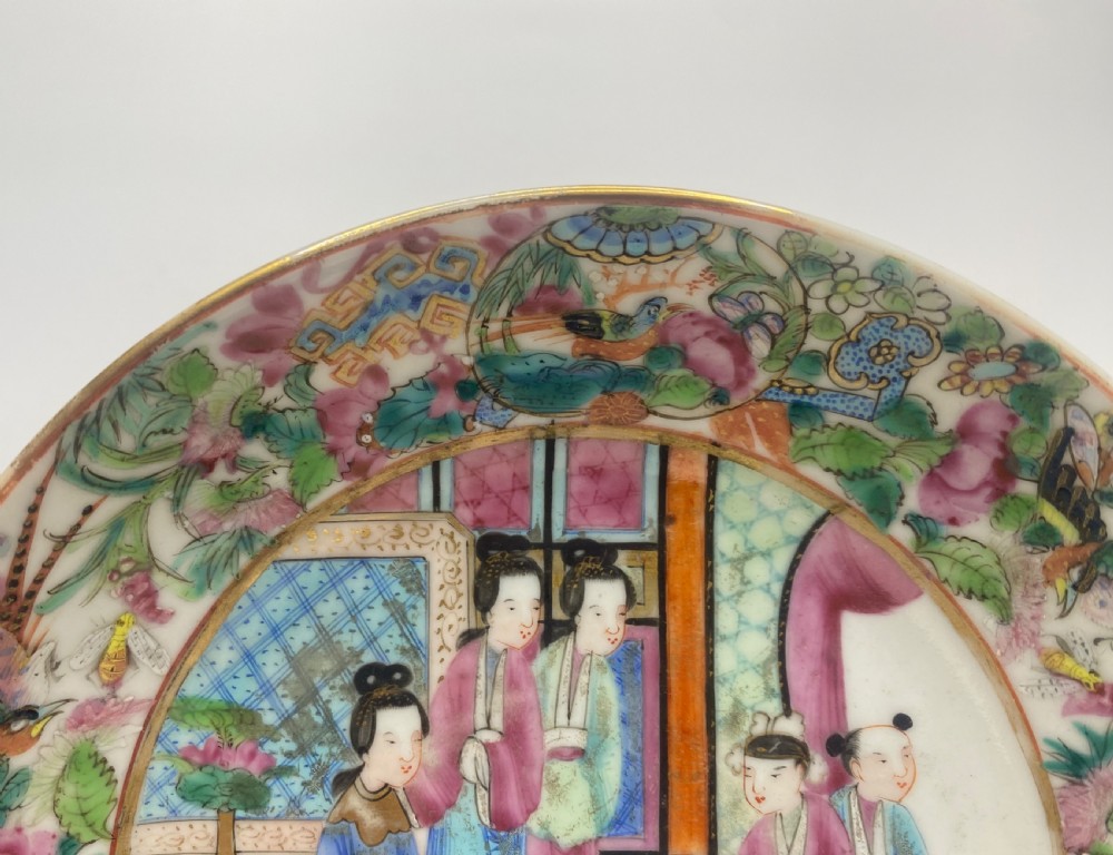 Chinese Canton porcelain cup & saucer, c. 1850. Qing dynasty. View IV