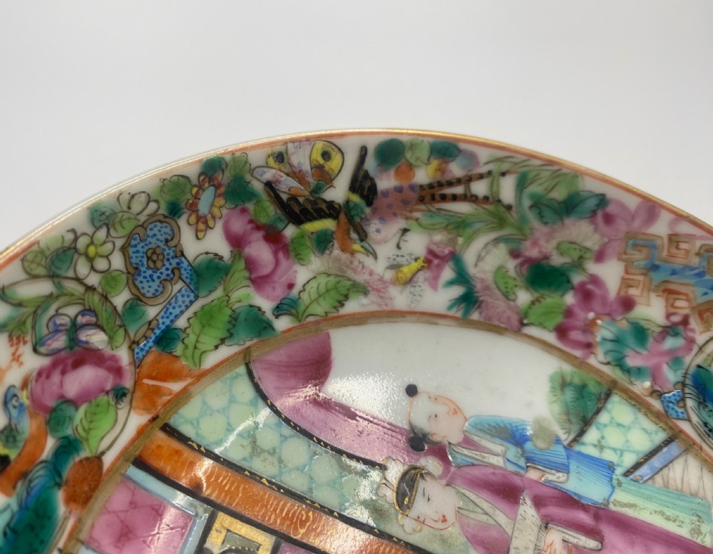 Chinese Canton porcelain cup & saucer, c. 1850. Qing dynasty. View V