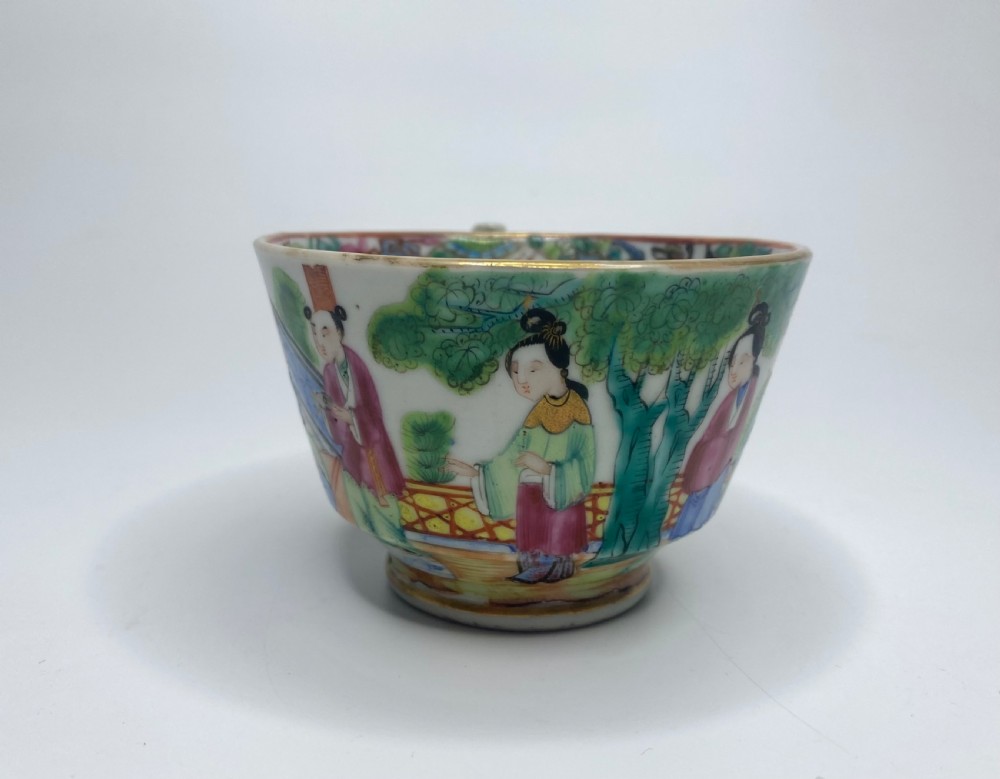 Chinese Canton porcelain cup & saucer, c. 1850. Qing dynasty. View VI